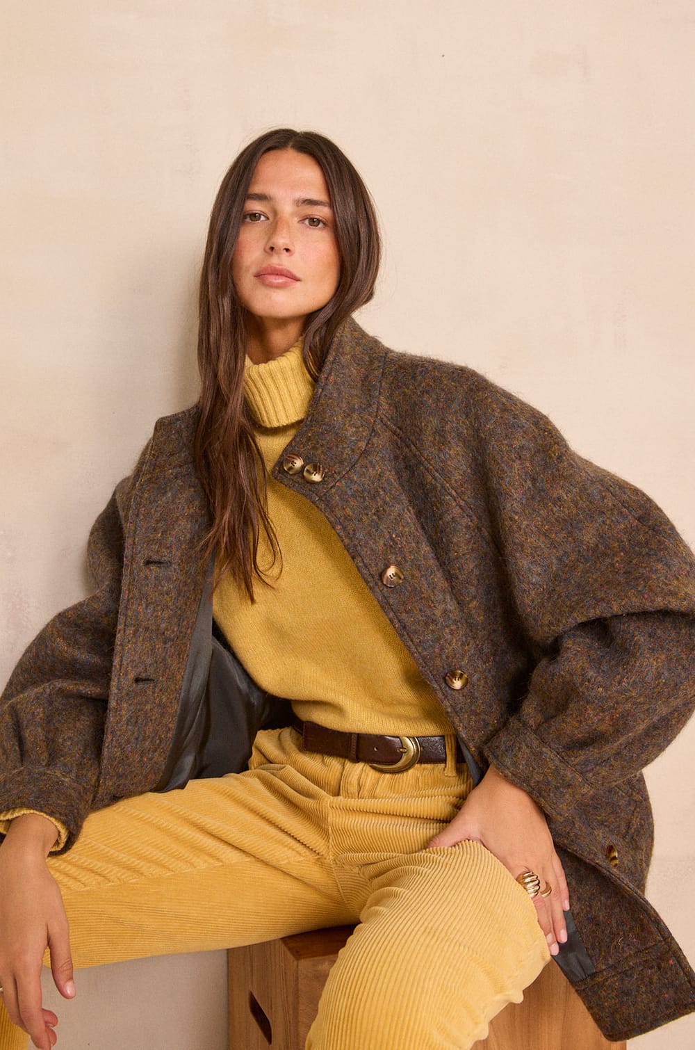 Pull &agrave; manches longues en laine ALPHONSE;${refinementColor}