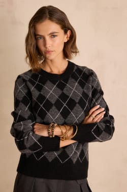 BONIFACE argyle pattern jumper;${refinementColor}