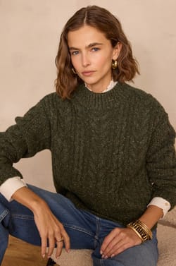 Pull BRANDON en laine à torsades;${refinementColor}