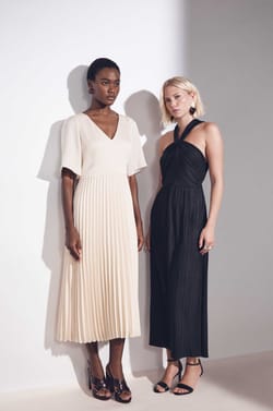 BAILEY pleated straight dress;${refinementColor}