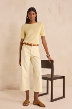 Striped wide pants ROMA;${refinementColor}