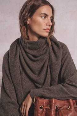 &Eacute;charpe triangle en 100% cachemire 2 fils THOMAS;${refinementColor}