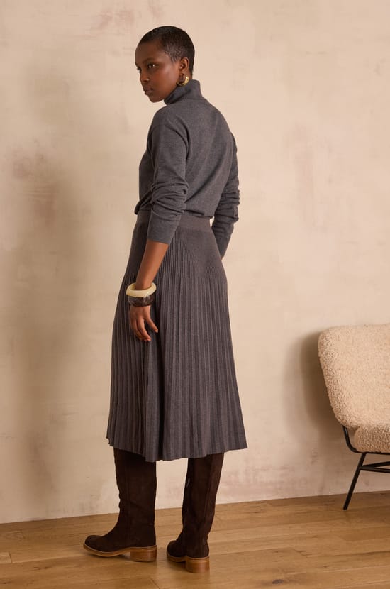 CLAUDIA pleated skirt;${refinementColor}