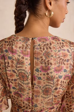 Robe droite imprim&eacute;e BALI;${refinementColor}