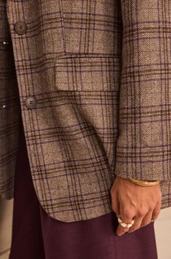 PARKER checked mixed wool jacket;${refinementColor}