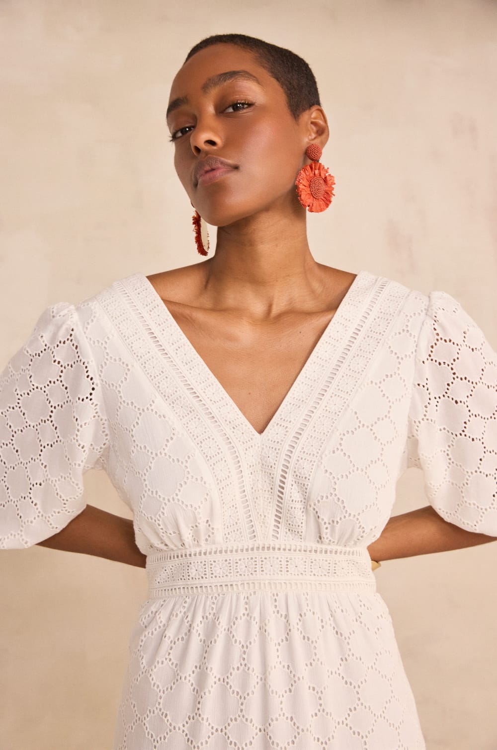 Embroidered long dress BIJOU;${refinementColor}