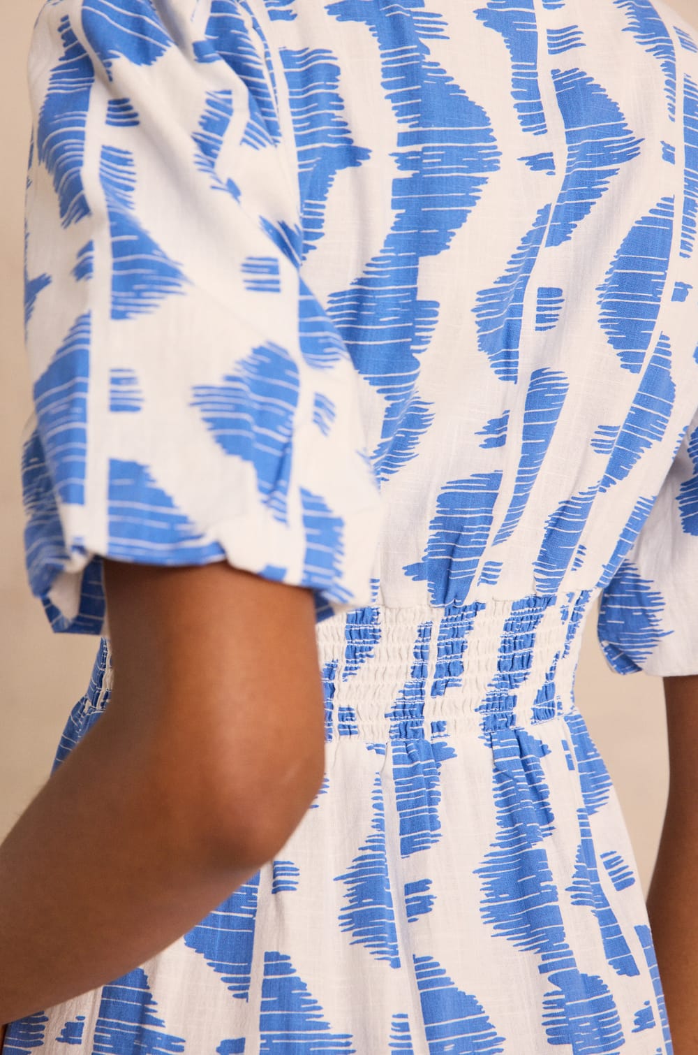 Robe trap&egrave;ze imprim&eacute;e en coton POLLYNA;${refinementColor}