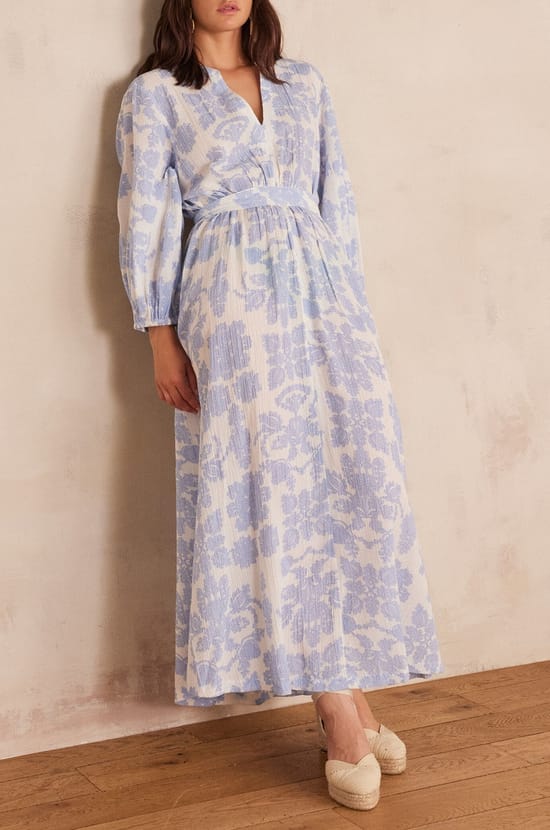 Robe longue MIRANA en coton;${refinementColor}