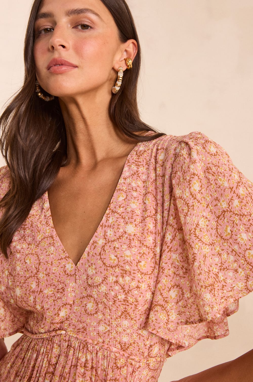 Fluid printed dress BLOOMA;${refinementColor}