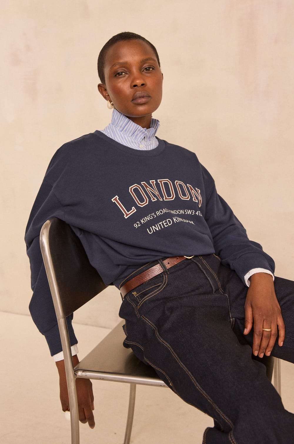 LESHOP cotton blend sweatshirt;${refinementColor}