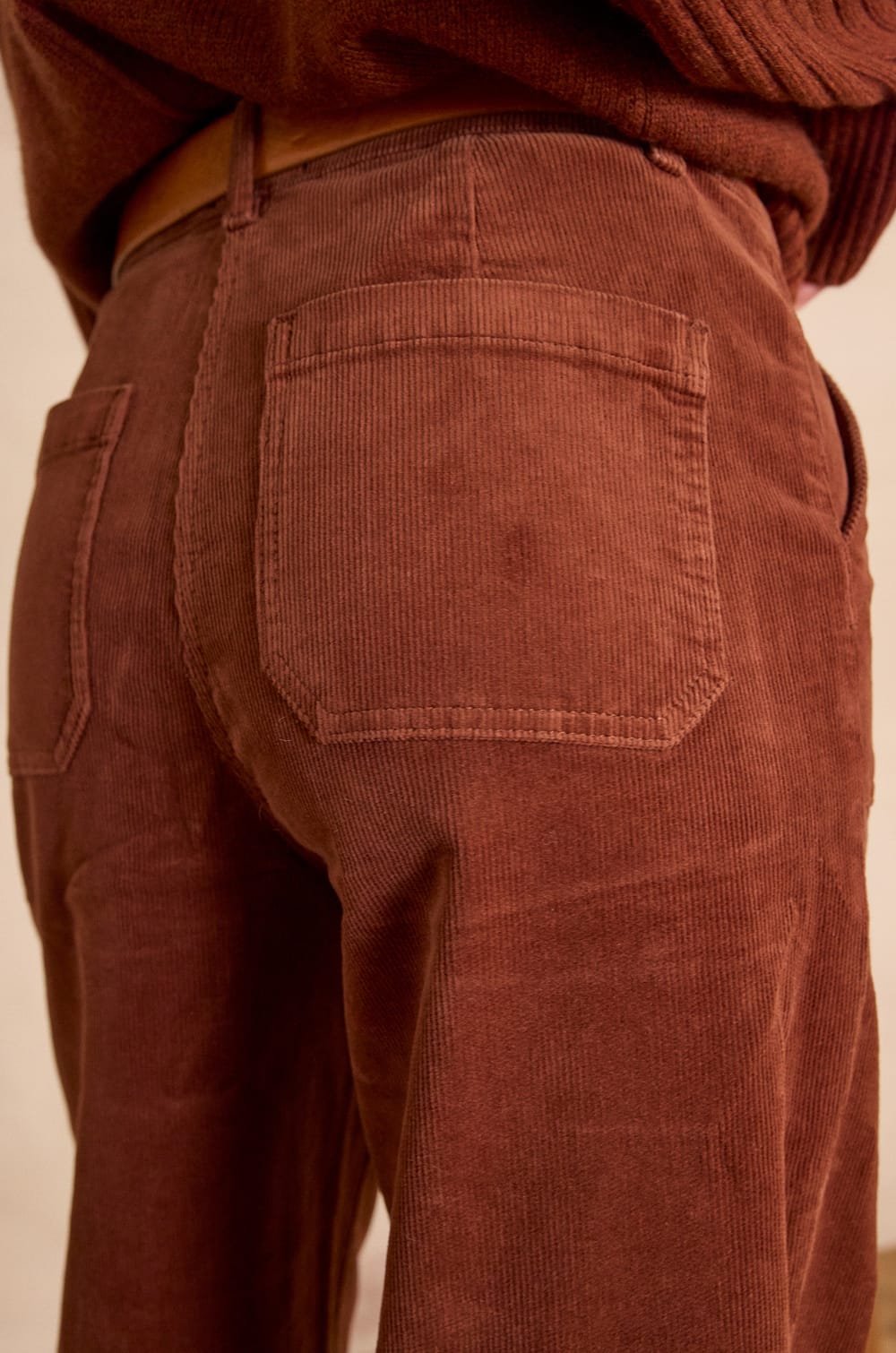 SELYNA cotton velvet trousers;${refinementColor}