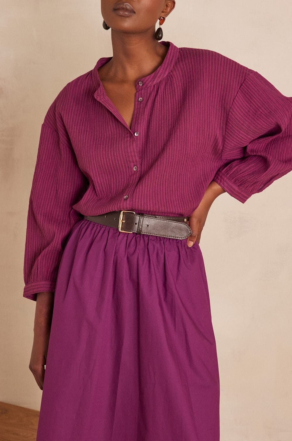 Blouse SIGRID en coton;${refinementColor}