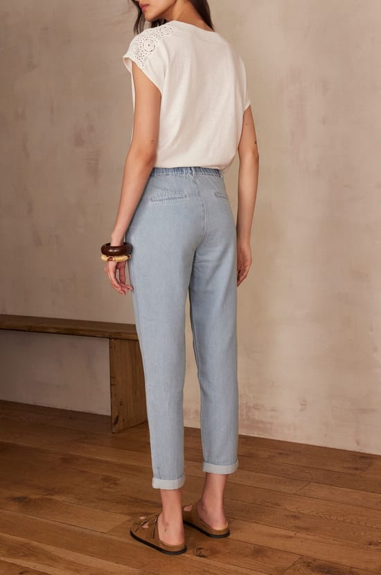 Pantalon chino SABIL en coton;${refinementColor}