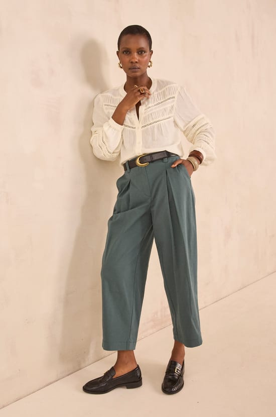 Pantalon coton m&eacute;lang&eacute; lana p balloon;${refinementColor}