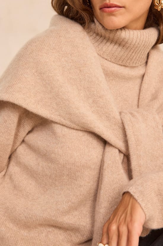 RACHELLE cashmere scarf;${refinementColor}