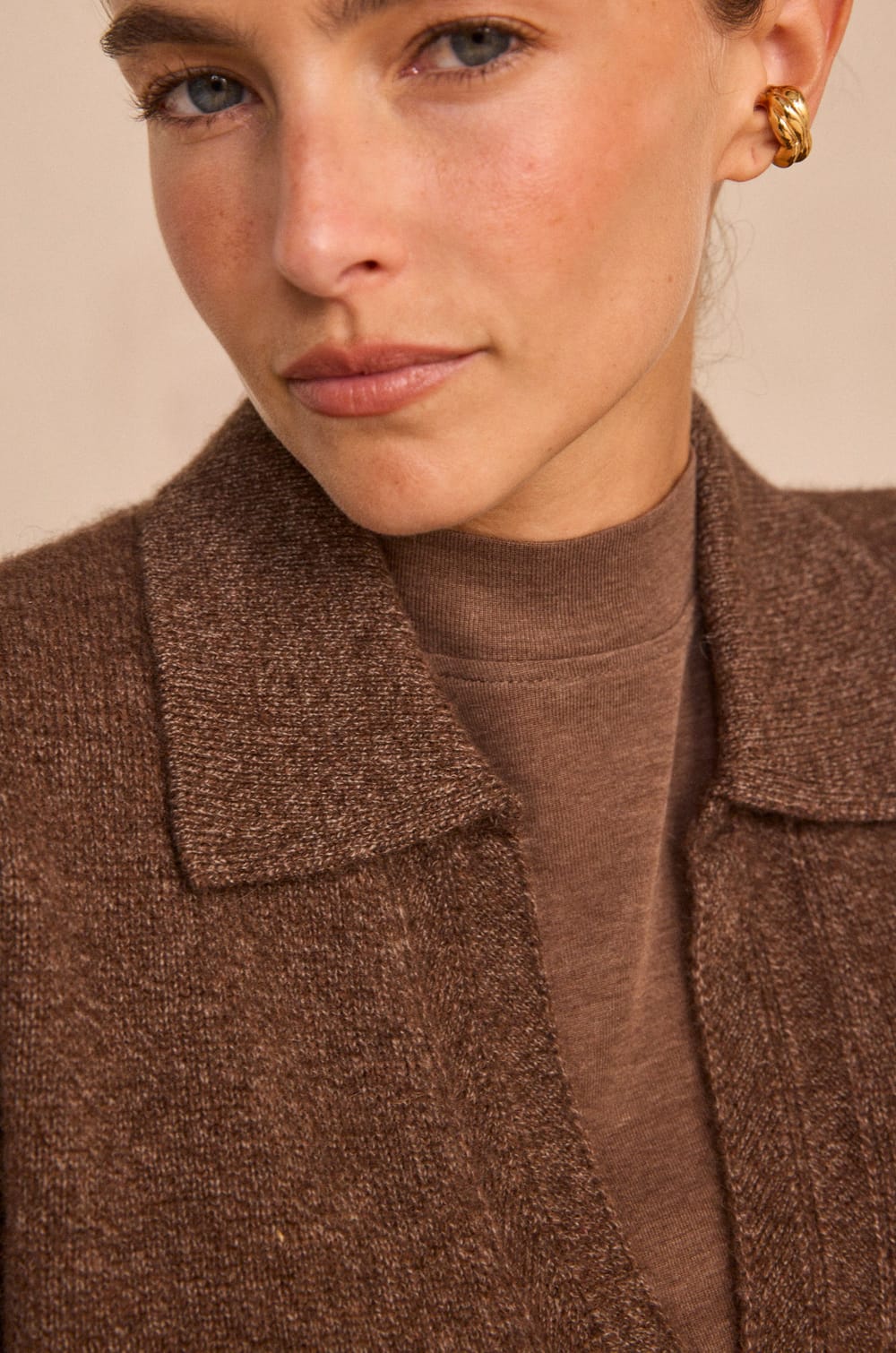 Long sleeve pull in mixed wool and yak ANDY;${refinementColor}