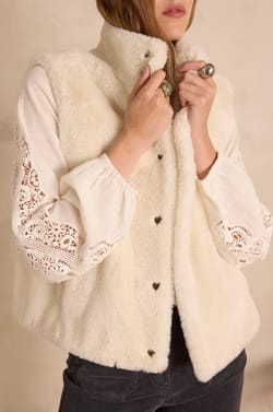 SUZANNE Sleeveless Cardigan;${refinementColor}