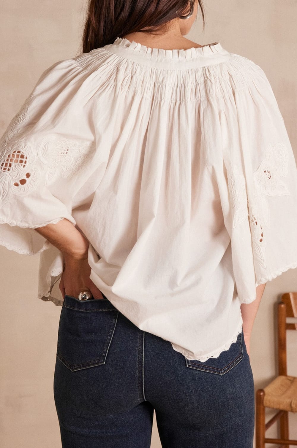 Blouse SACHA en coton;${refinementColor}