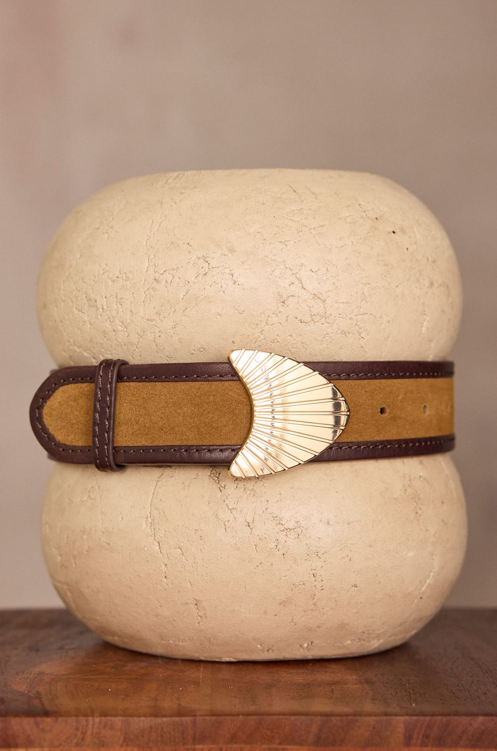 LEONARD leather belt;${refinementColor}