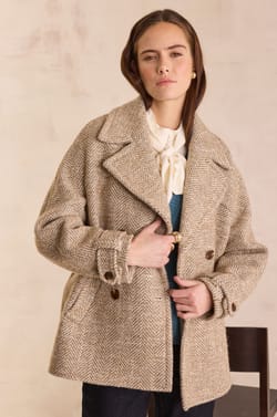 DEAN wool pea coat;${refinementColor}