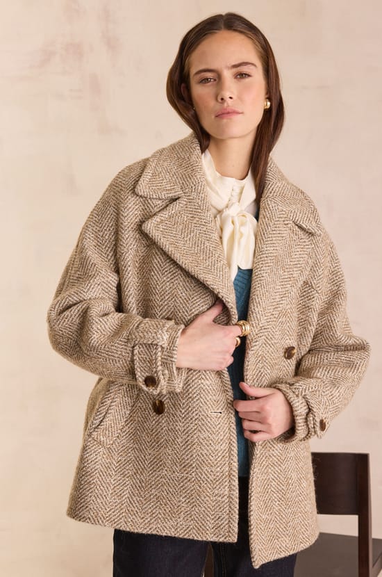 DEAN wool pea coat;${refinementColor}
