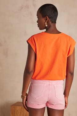 DELYA cotton T-shirt;${refinementColor}