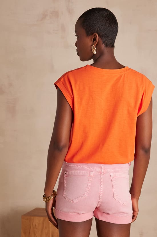 DELYA cotton T-shirt;${refinementColor}