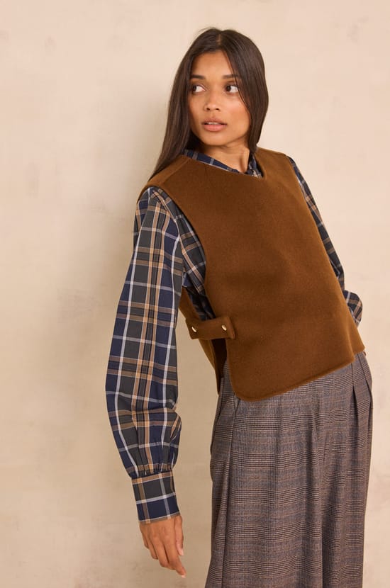 MARIUS mixed wool sleeveless top;${refinementColor}