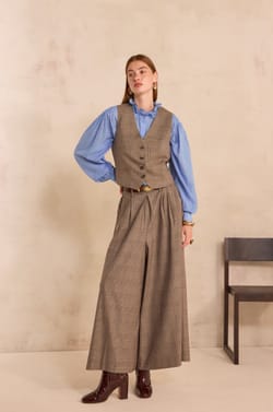 Extra Large Prince of Wales Printed Trousers TATIANA;${refinementColor}