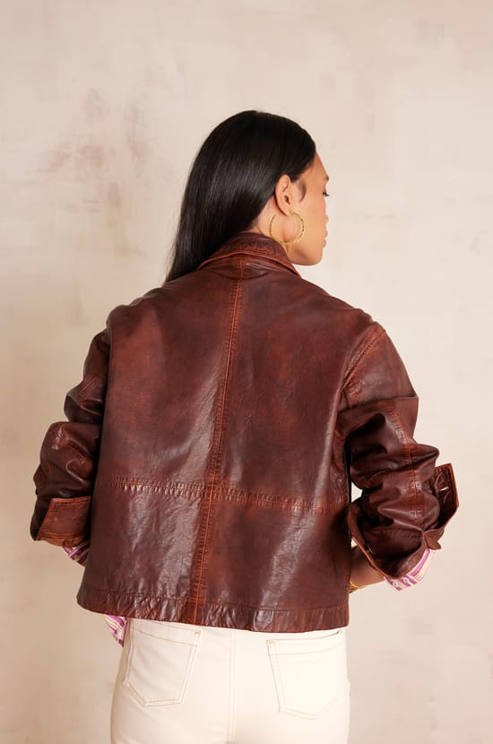 COCO leather jacket;${refinementColor}