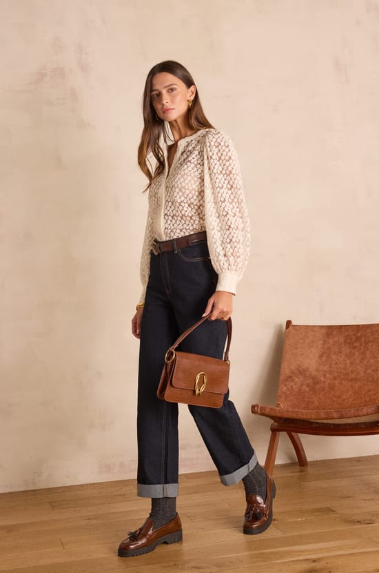 CAMOMILLE embroidered cotton shirt;${refinementColor}