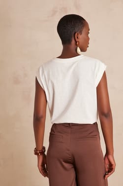 DELYA cotton T-shirt;${refinementColor}