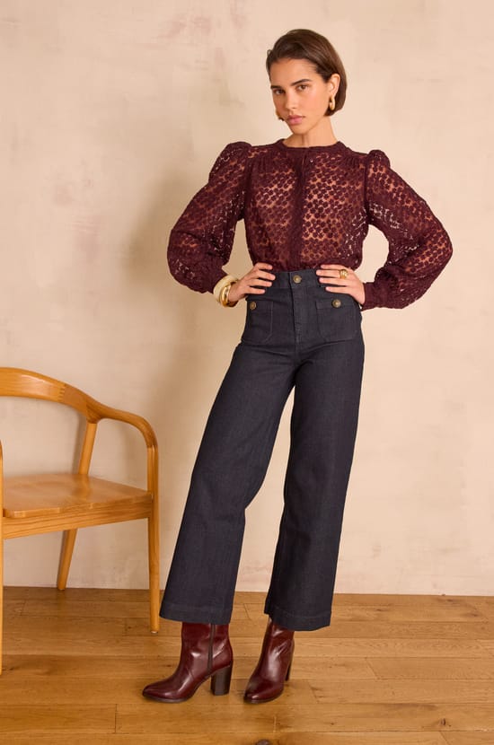 Wijde jeans MAE in denim;${refinementColor}
