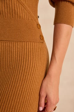 Slim fit mixed wool knit dress PAMELA;${refinementColor}