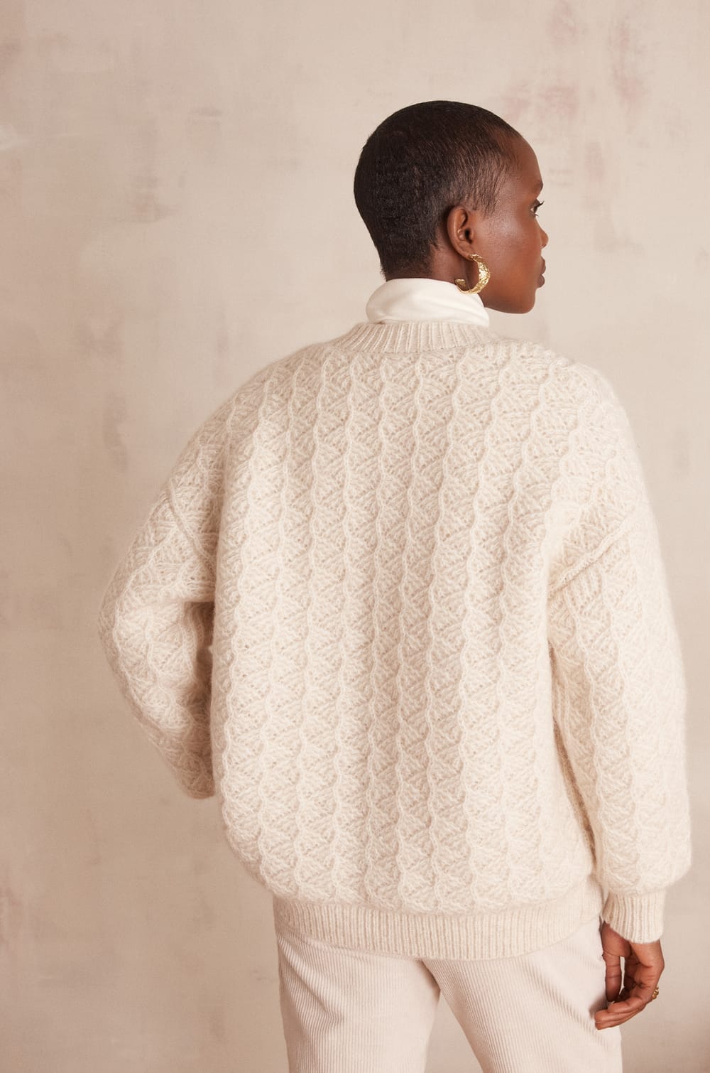 COSMO mohair and wool Cardigan;${refinementColor}