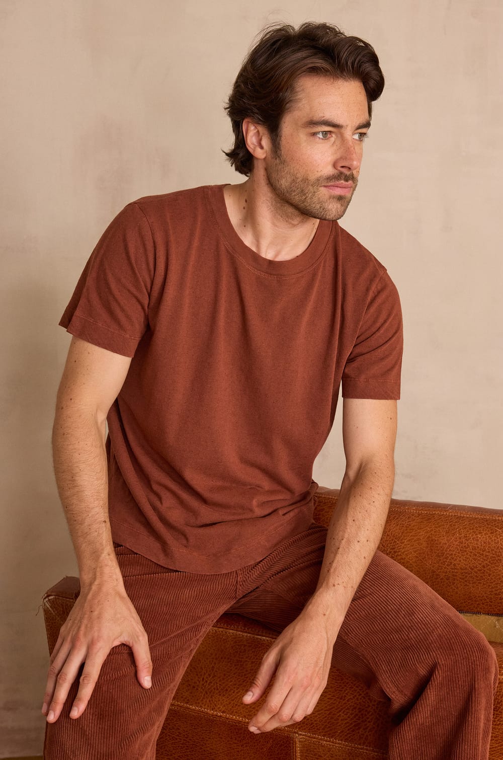 Unisex round neck t-shirt MARCEL(LE) in cotton;${refinementColor}