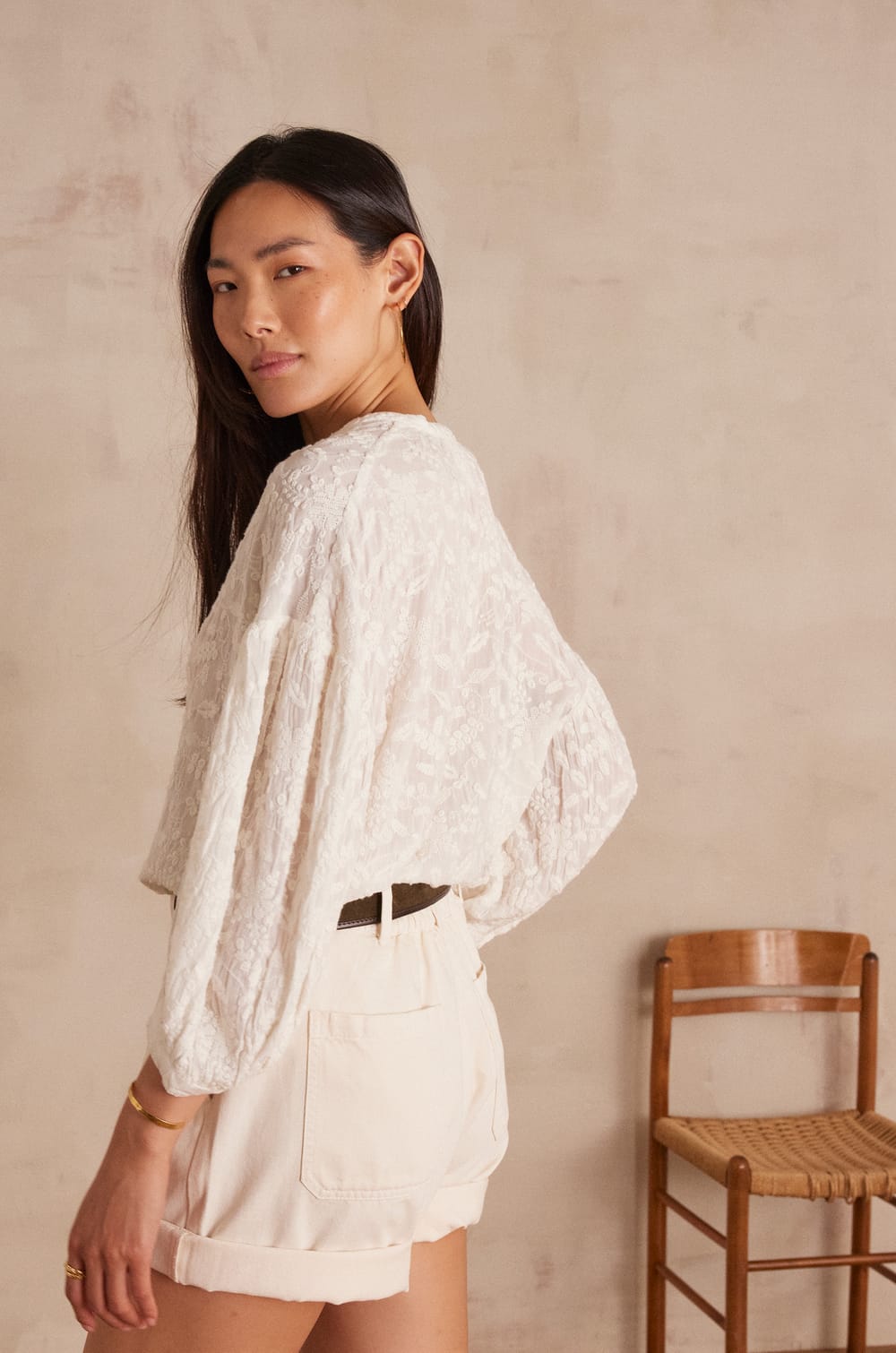 Blouse SIENA en coton;${refinementColor}