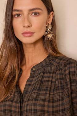 SIMON checked blouse;${refinementColor}