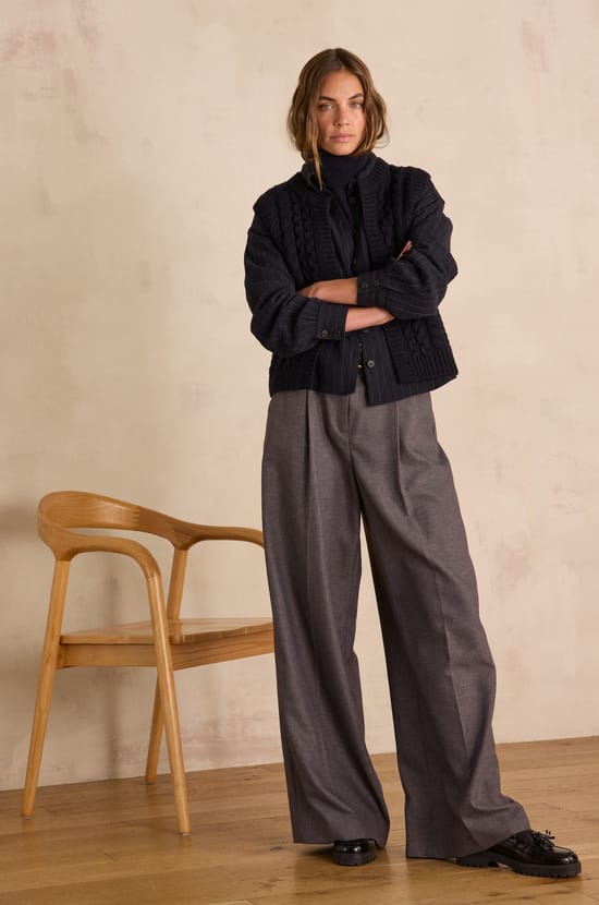 Chemisier CLARA en coton ray&eacute;;${refinementColor}