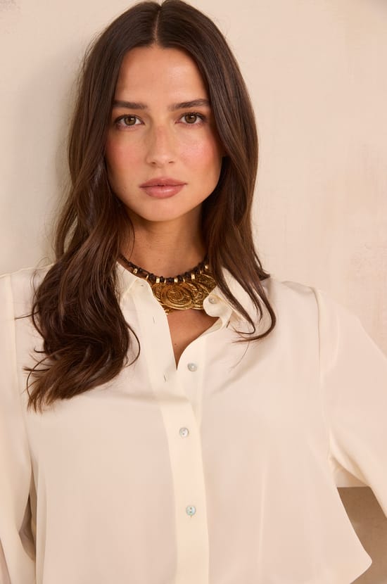 100% silk shirt DAPHNEE;${refinementColor}