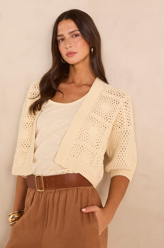 Long sleeve cotton vest PAMPA;${refinementColor}