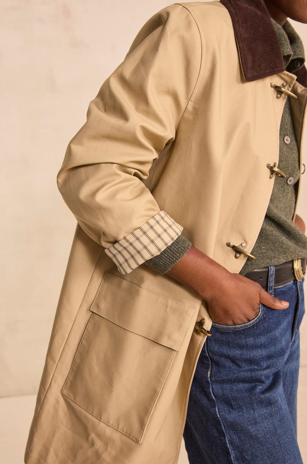 Long sleeve cotton parka DANAE;${refinementColor}