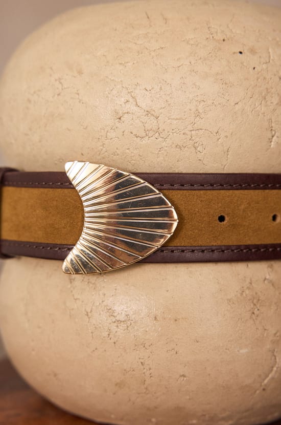 LEONARD leather belt;${refinementColor}