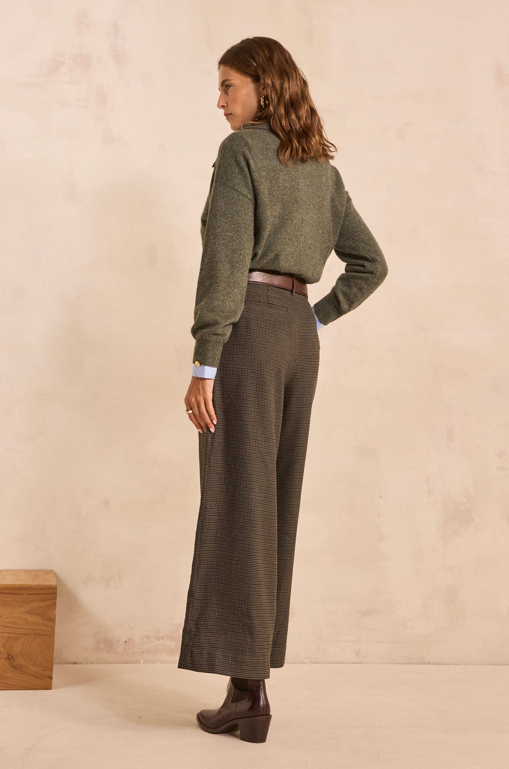 LIVIO Prince of Wales patterned trousers;${refinementColor}