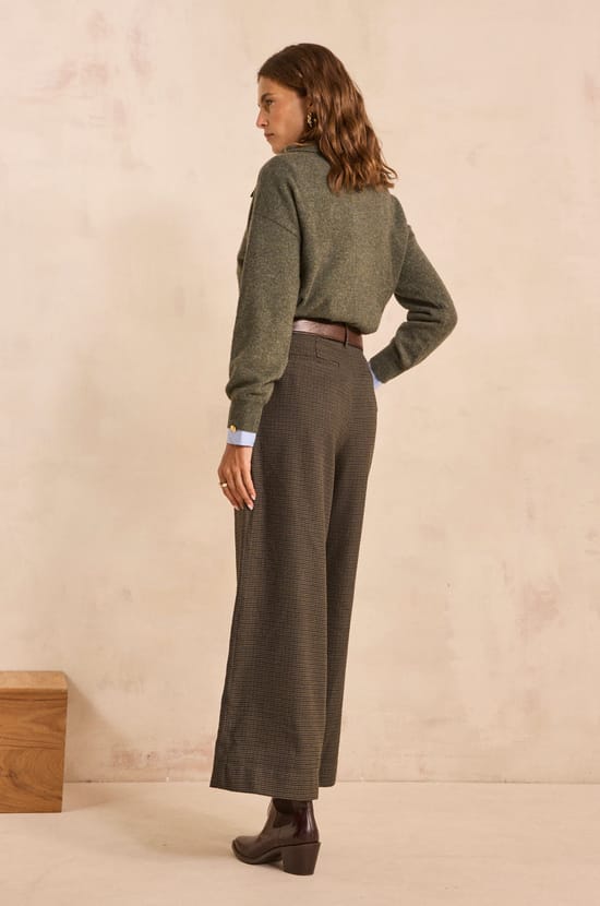 LIVIO Prince of Wales patterned trousers;${refinementColor}