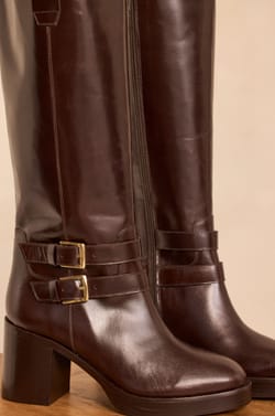 OLIVER leather high-heeled boots;${refinementColor}