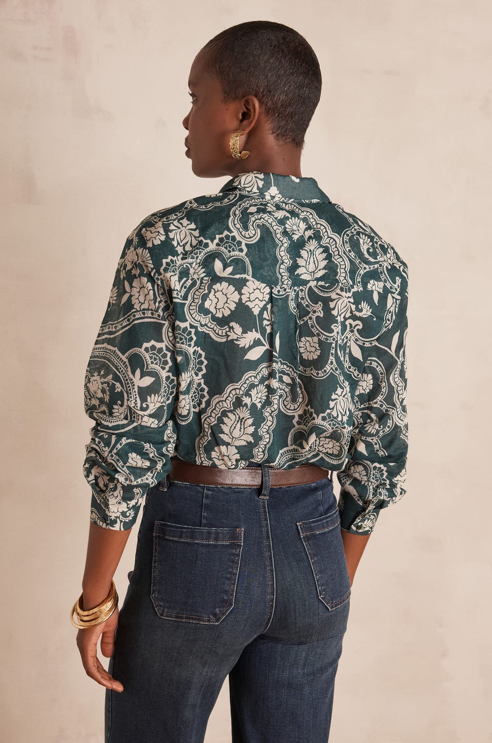 COLETTE blouse 100% cotton floral print;${refinementColor}