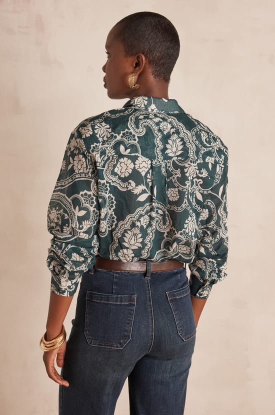 COLETTE blouse 100% cotton floral print;${refinementColor}
