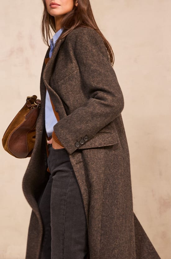 Long sleeve dense knit coat DJOVANNI;${refinementColor}