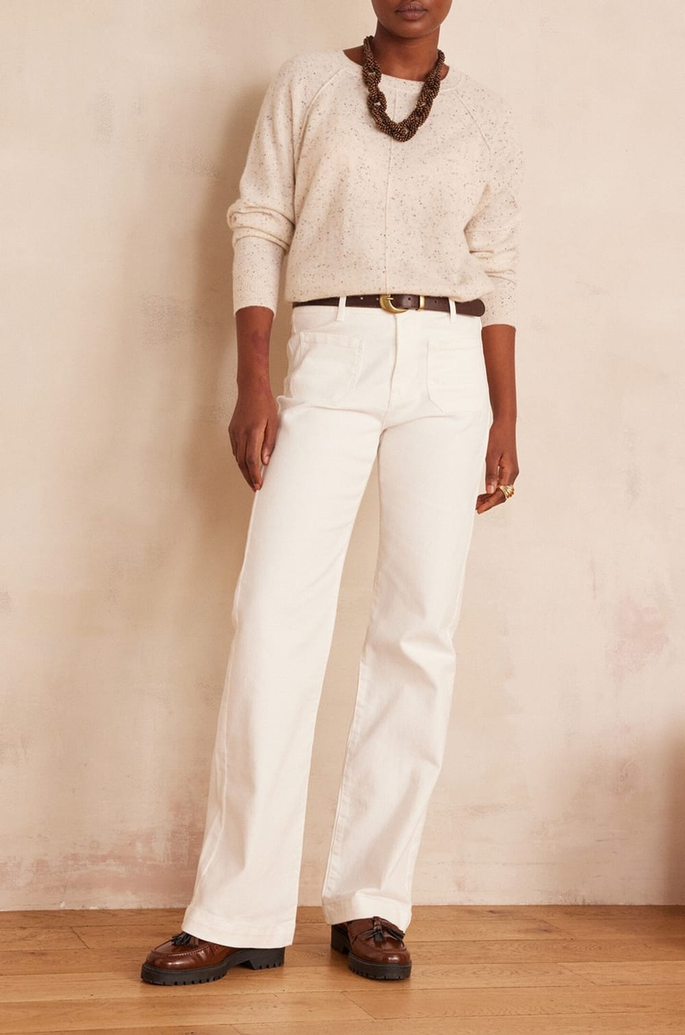 Pantalon large en coton LEA;${refinementColor}